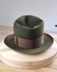 WHIPPET FEDORA | DELUXE RABBIT & HARE BLEND | MOSS GREEN | SIZE 59, US 7 3/8