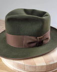 WHIPPET FEDORA | DELUXE RABBIT & HARE BLEND | MOSS GREEN | SIZE 59, US 7 3/8