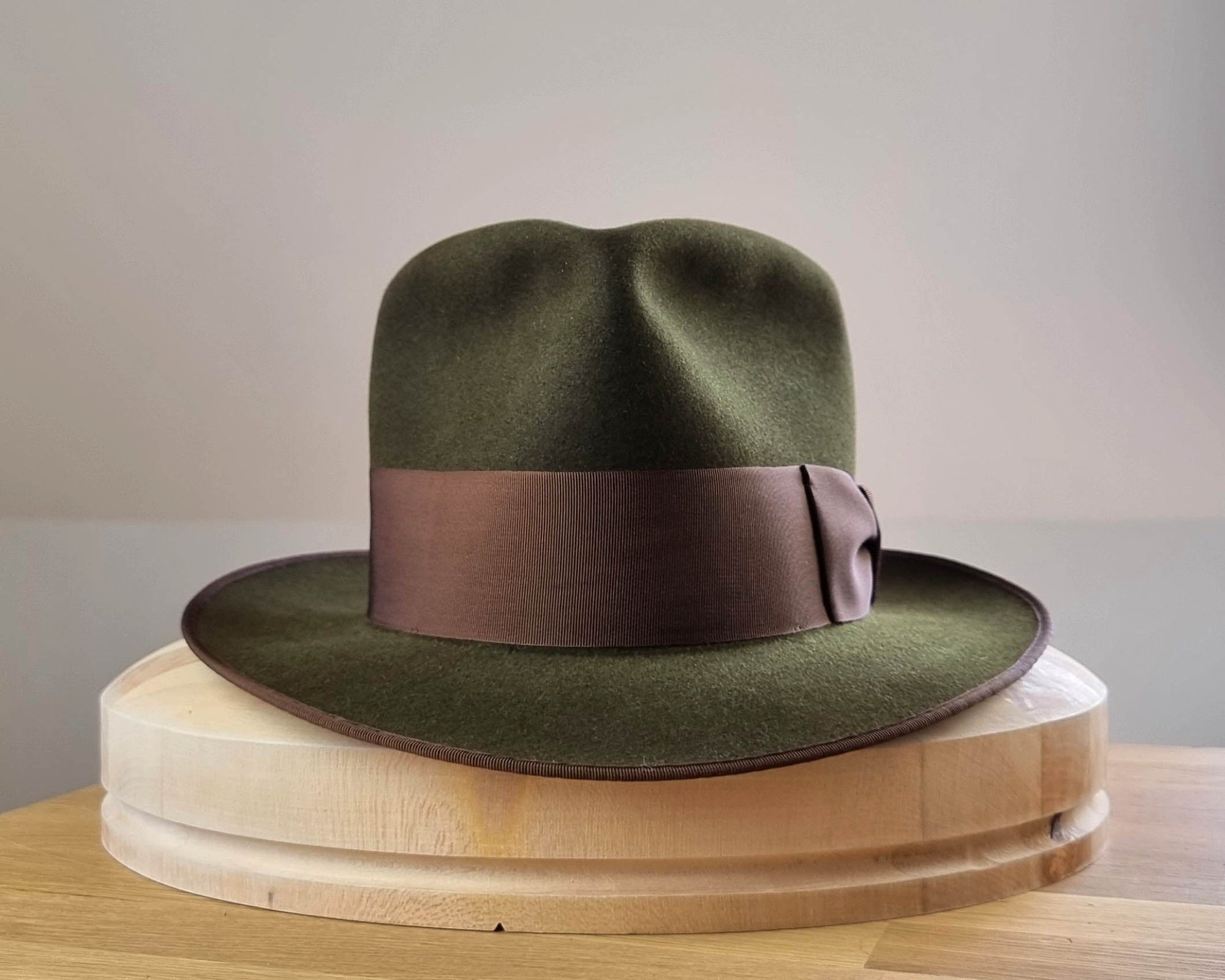 WHIPPET FEDORA | DELUXE RABBIT &amp; HARE BLEND | MOSS GREEN | SIZE 59, US 7 3/8