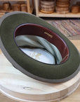 WHIPPET FEDORA | DELUXE RABBIT & HARE BLEND | MOSS GREEN | SIZE 60, US 7 1/2