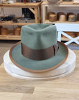 WHIPPET FEDORA | DELUXE RABBIT & HARE BLEND | SAGE GREEN | SIZE 59, US 7 3/8