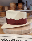 WHIPPET FEDORA | HAND WOVEN ECUADORIAN STRAW | NATURAL COLOR | SIZE 62, US 7 3/4