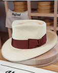 WHIPPET FEDORA | HAND WOVEN ECUADORIAN STRAW | NATURAL COLOR | SIZE 62, US 7 3/4