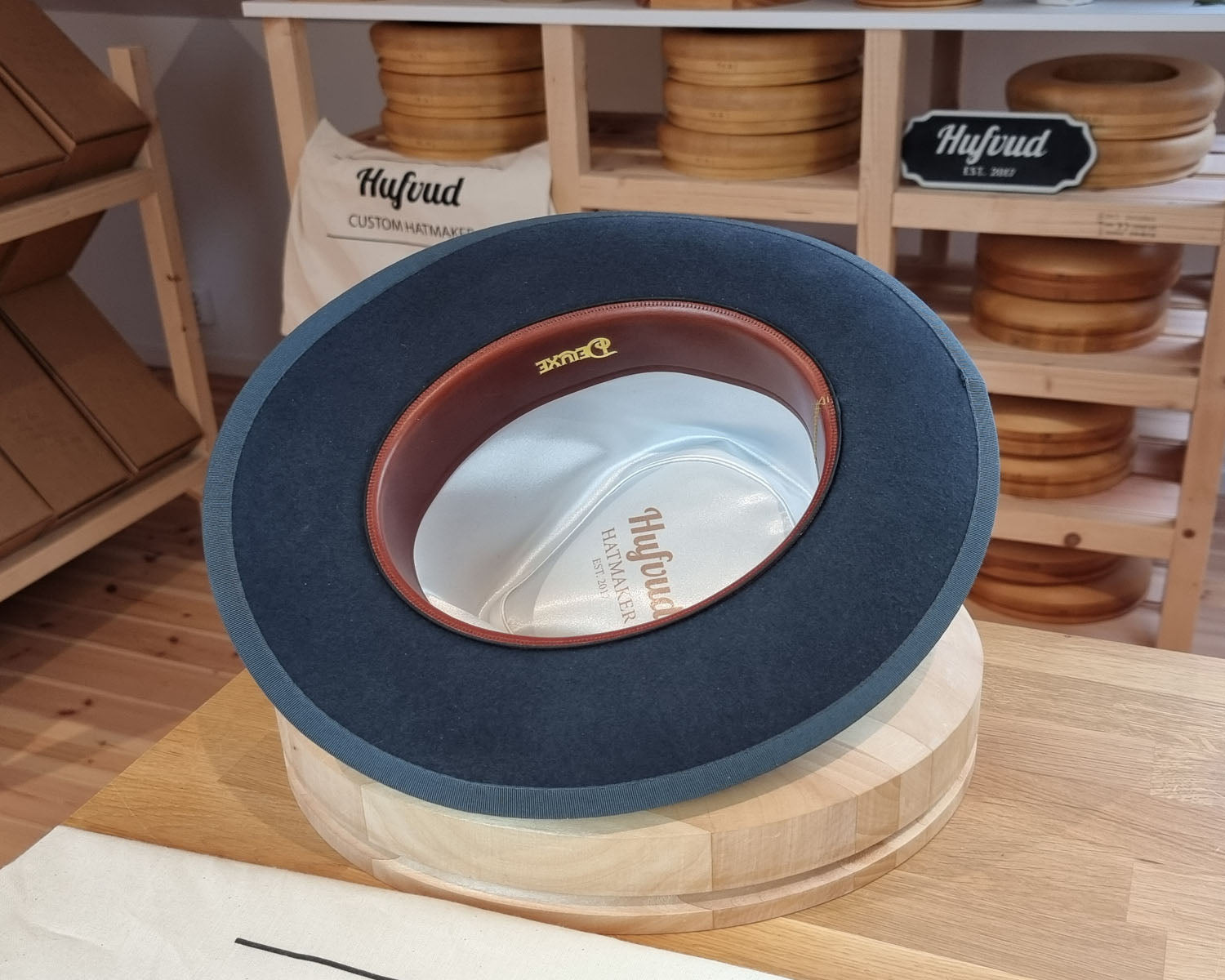 WHIPPET FEDORA | RABBIT &amp; HARE DELUXE BLEND | OCEAN COLOR | SIZE 58, US 7 1/4 - Hufvud