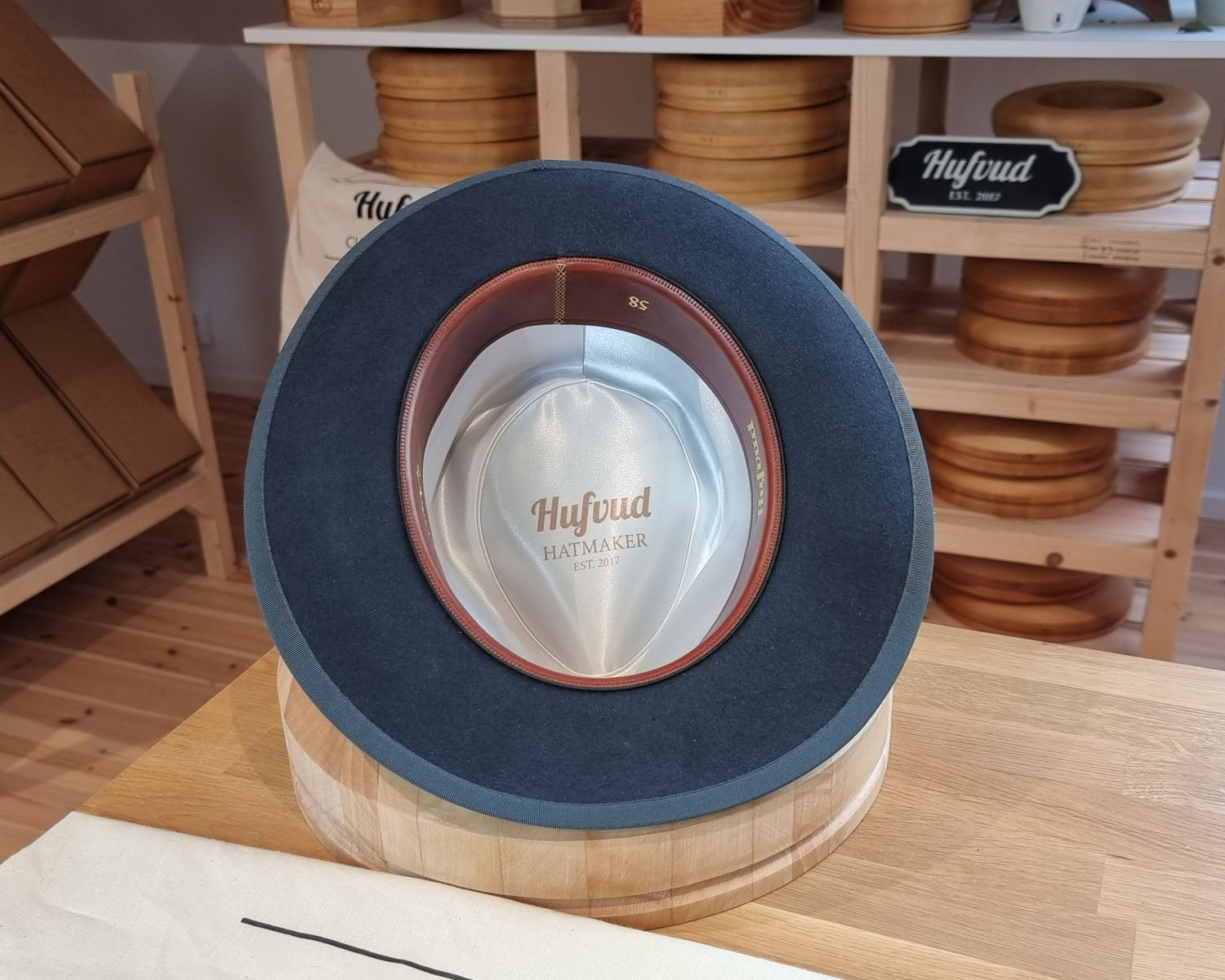 WHIPPET FEDORA | RABBIT &amp; HARE DELUXE BLEND | OCEAN COLOR | SIZE 58, US 7 1/4 - Hufvud