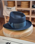 WHIPPET FEDORA | RABBIT & HARE DELUXE BLEND | OCEAN COLOR | SIZE 58, US 7 1/4 - Hufvud