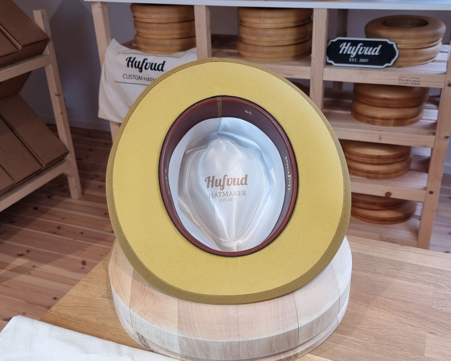 WHIPPET FEDORA | RABBIT &amp; HARE DELUXE BLEND | SUNSHINE COLOR | SIZE 59, US 7 3/8