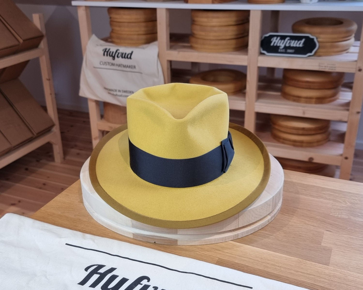 WHIPPET FEDORA | RABBIT &amp; HARE DELUXE BLEND | SUNSHINE COLOR | SIZE 59, US 7 3/8