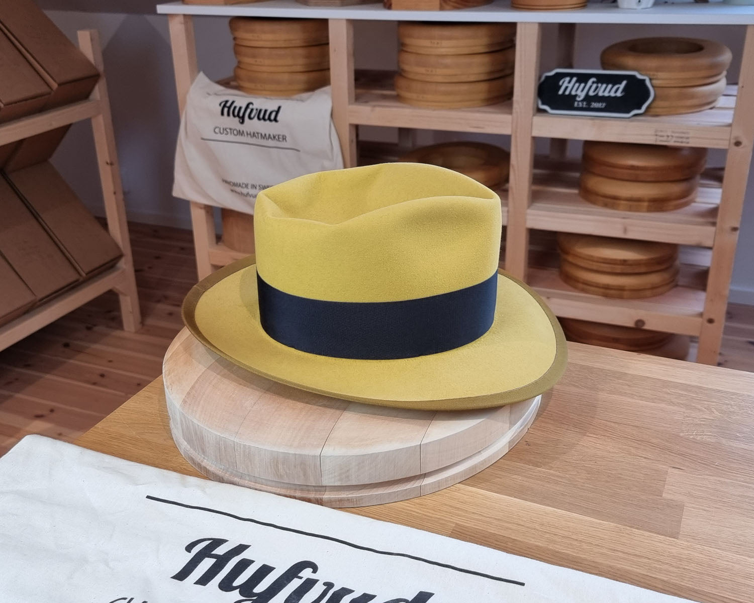 WHIPPET FEDORA | RABBIT &amp; HARE DELUXE BLEND | SUNSHINE COLOR | SIZE 59, US 7 3/8