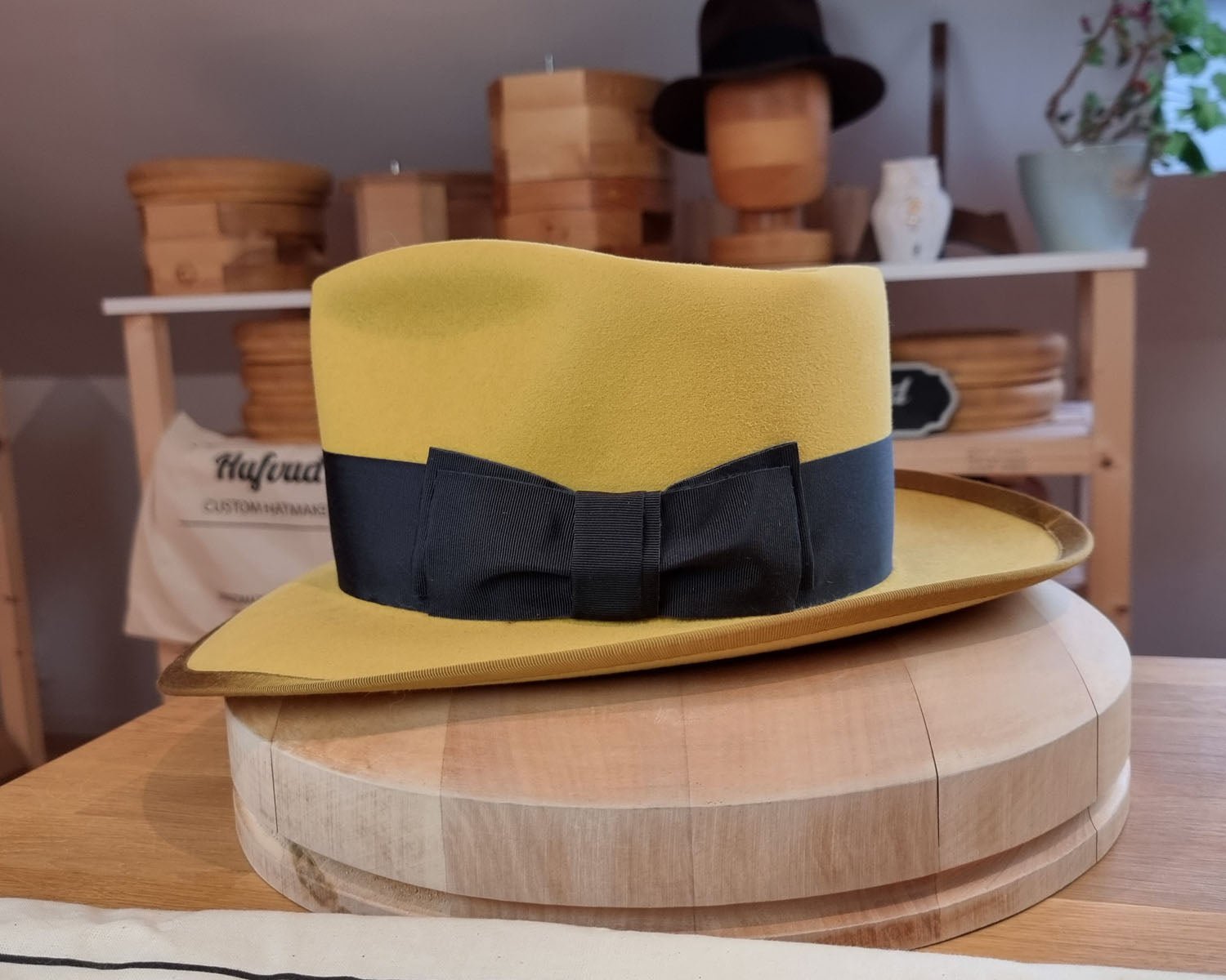 WHIPPET FEDORA | RABBIT &amp; HARE DELUXE BLEND | SUNSHINE COLOR | SIZE 59, US 7 3/8