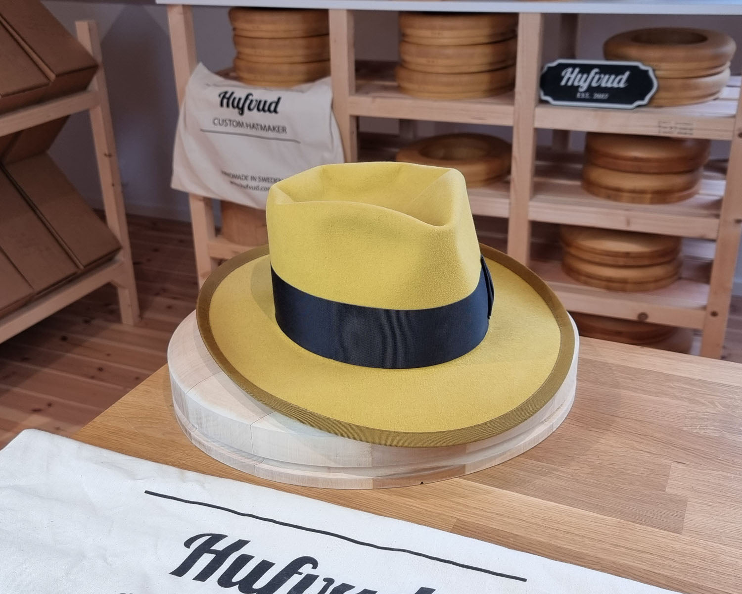 WHIPPET FEDORA | RABBIT &amp; HARE DELUXE BLEND | SUNSHINE COLOR | SIZE 59, US 7 3/8
