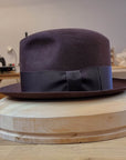1930s FEDORA | DARK RUST BROWN COLOR | 30X BEAVER BLEND | SIZE 59, US 7 3/8