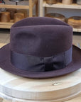 1930s FEDORA | DARK RUST BROWN COLOR | 30X BEAVER BLEND | SIZE 59, US 7 3/8
