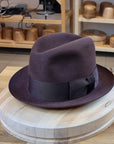 1930s FEDORA | DARK RUST BROWN COLOR | 30X BEAVER BLEND | SIZE 59, US 7 3/8