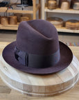 1930s FEDORA | DARK RUST BROWN COLOR | 30X BEAVER BLEND | SIZE 59, US 7 3/8