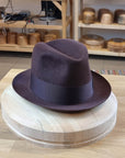1930s FEDORA | DARK RUST BROWN COLOR | 30X BEAVER BLEND | SIZE 59, US 7 3/8