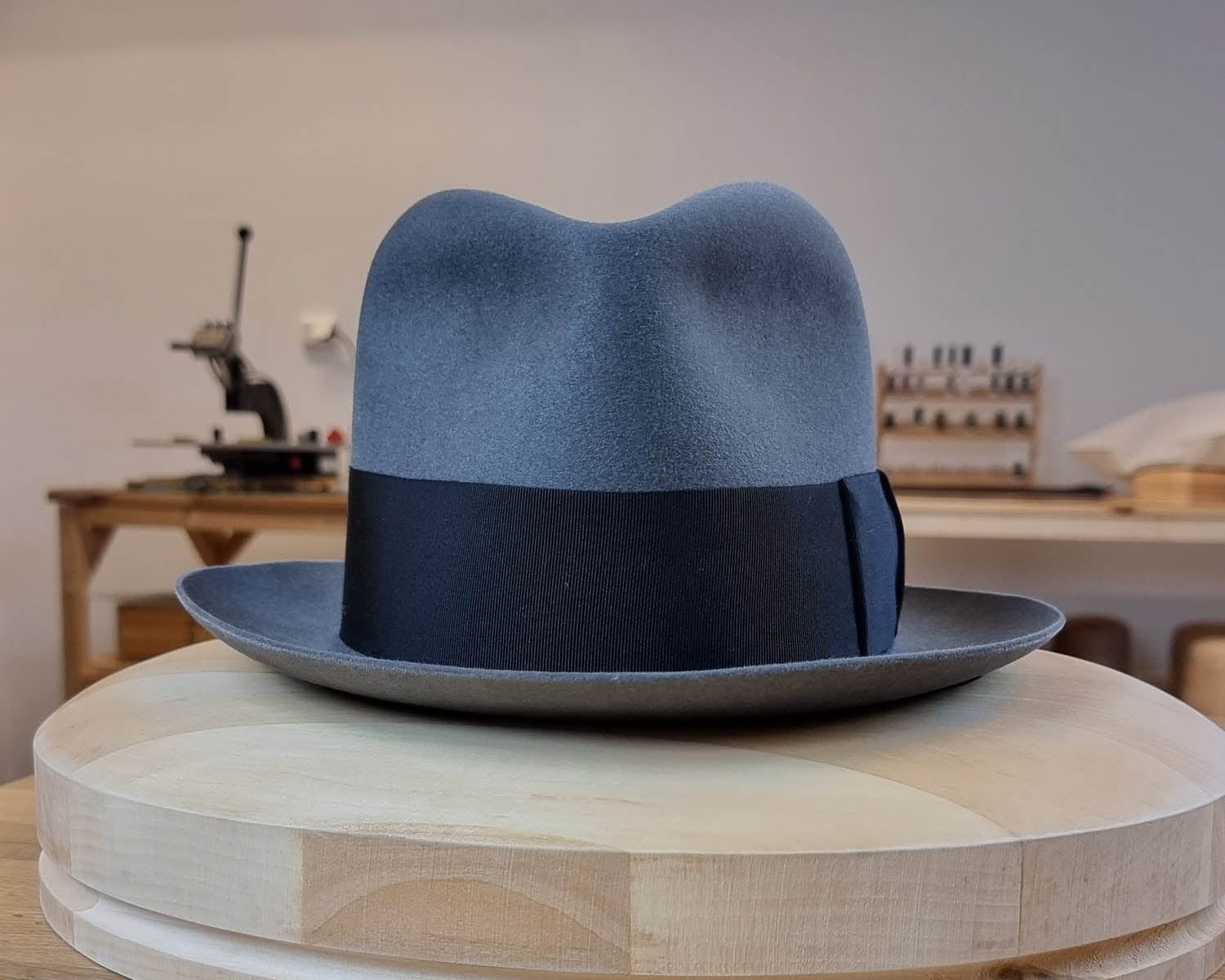 1930s FEDORA | EMERALD GRAY COLOR | 30X BEAVER BLEND | SIZE 57, US 7 1/8