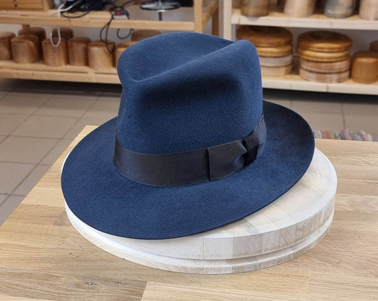 LEIFUR FEDORA | STEEL | 50X BEAVER BLEND | SIZE 59, US 7 3/8