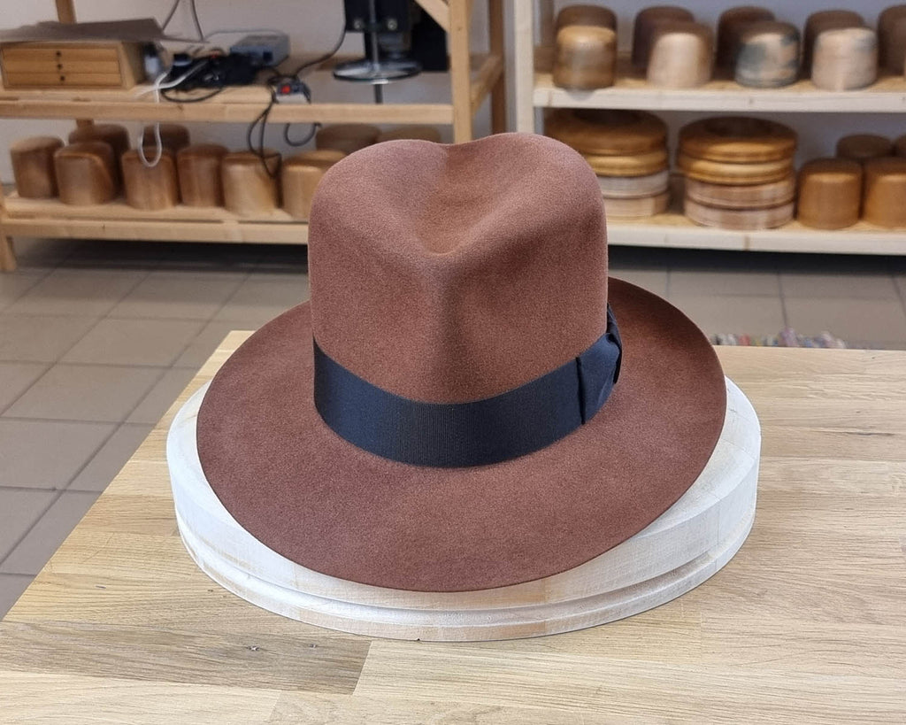 LEIFUR FEDORA COGNAC 50X BEAVER BLEND SIZE 61, US 7 5/8 Hufvud