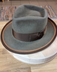 BOGART FEDORA | PECAN COLOR | 100X BEAVER | DUAL BRIM BINDING | SIZE 58, US 7 1/4