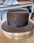 LEIFUR Lucky FEDORA | SABLE BROWN | 100X BEAVER | SIZE 58, US 7 1/4