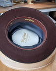 OLAV FEDORA | DARK BROWN RUST | RABBIT & HARE DELUXE BLEND | SIZE 58, US 7 1/4