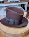OLAV FEDORA | DARK BROWN RUST | RABBIT & HARE DELUXE BLEND | SIZE 58, US 7 1/4