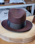 OLAV FEDORA | DARK BROWN RUST | RABBIT & HARE DELUXE BLEND | SIZE 58, US 7 1/4