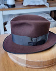 OLAV FEDORA | DARK BROWN RUST | RABBIT & HARE DELUXE BLEND | SIZE 58, US 7 1/4