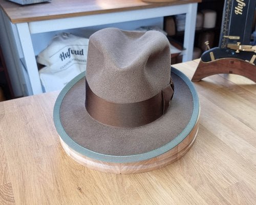 OLAV FEDORA | VINTAGE BEIGE | RABBIT &amp; HARE DELUXE BLEND | SIZE 60, US 7 1/2